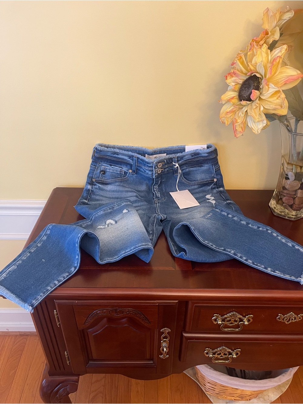 NWT Size 13/30 Skinny Kancan Blue Distressed Jeans